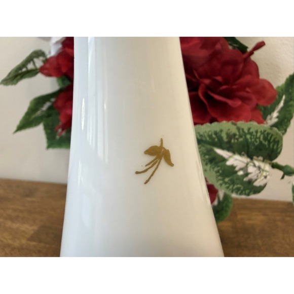 Vintage Rosenthal‎ Germany White Porcelain Gold Floral Vase MCM Decor Display - Picture 4 of 7